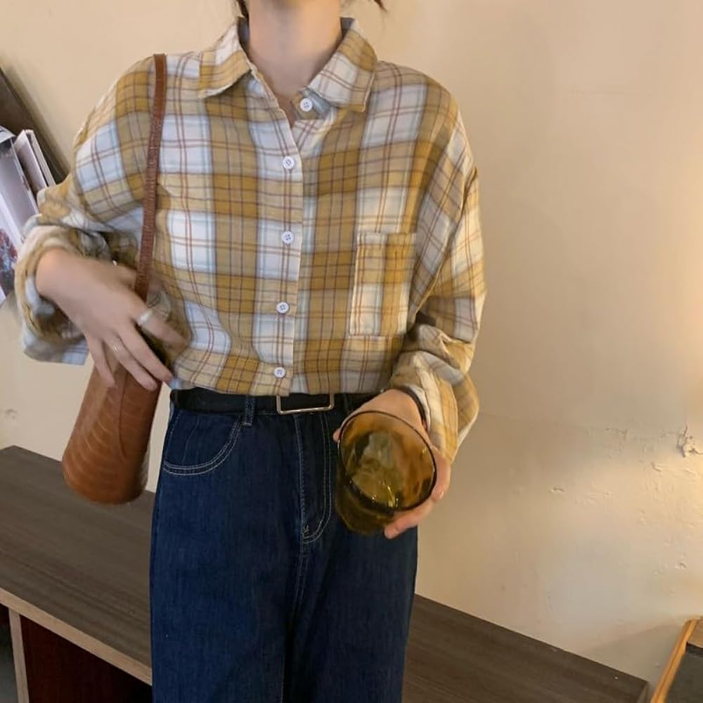 えり付き首輪(ワイシャツチェック柄リボン) Ｎｏ．43-600 Amazon | [Qian qian] チェックシャツ レディース チェック柄